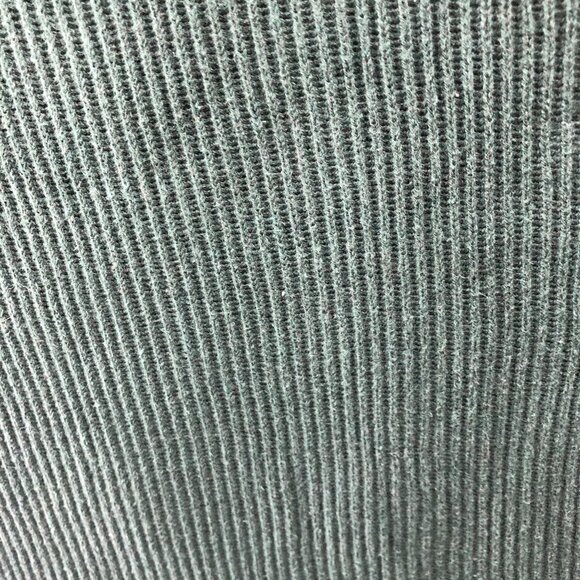 Banana Republic 1/4 Button Sweater Mens XL Forest Green Ribbed Cotton Chunky - Picture 9 of 10